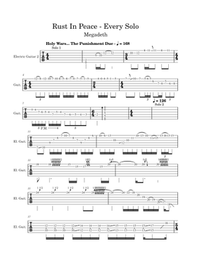 Free Rust In Peace by Megadeth sheet music | Download PDF or print