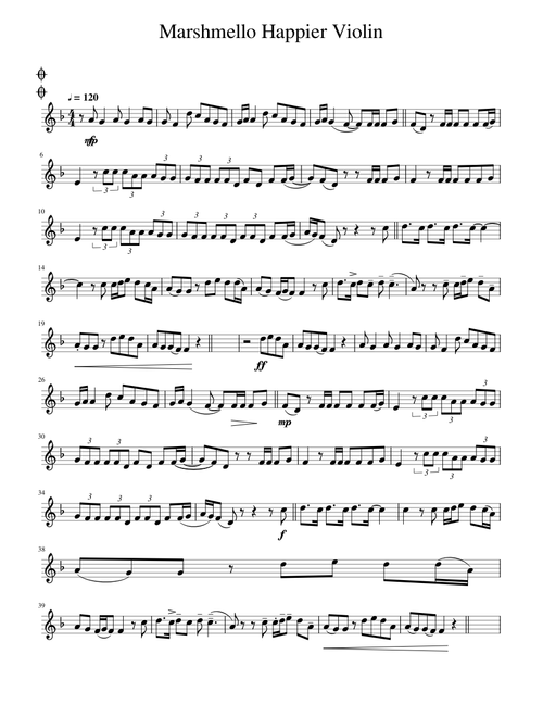 Marshmello Happier violin