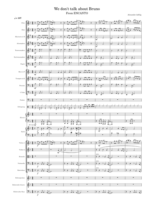We Don't Talk About Bruno – Lin-Manuel Miranda We Don't Talk About Bruno (from Encanto) – Lin-Manuel Miranda, Arr. Alexander Aehlig