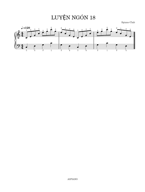 Luyện Ngón 18 - Tempo120