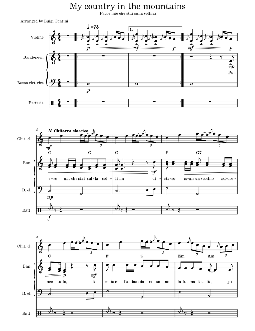 My country in the mountains (Paese