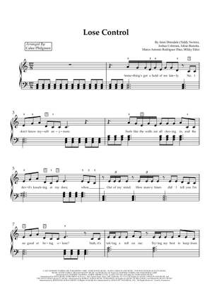Lose Control Notes Play Official version of Lose Control Sheet Music by Teddy Swims for ...