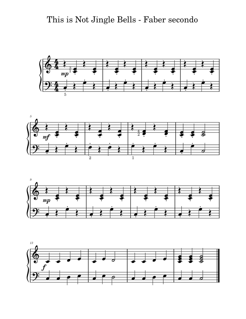 This is Not Jingle Bells Faber secondo Sheet music for Piano (Solo