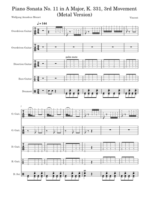 Mozart - Rondo Alla Turca (Metal Version)