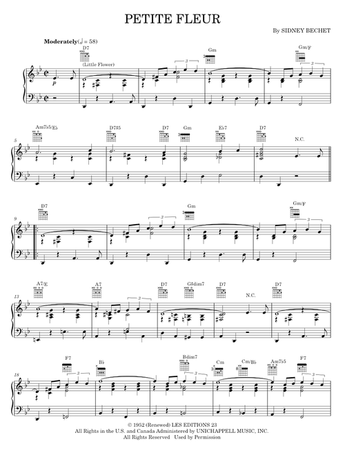 Petite Fleur (Little Flower) - Chris Barber's Jazz Band, Sidney Bechet (Piano Solo)
