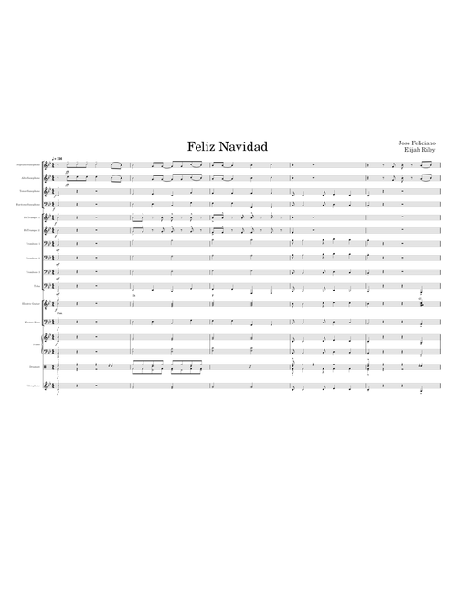 Feliz Navidad – José Feliciano (Arranged for Lincoln East High School's Blue Note Jazz Band)