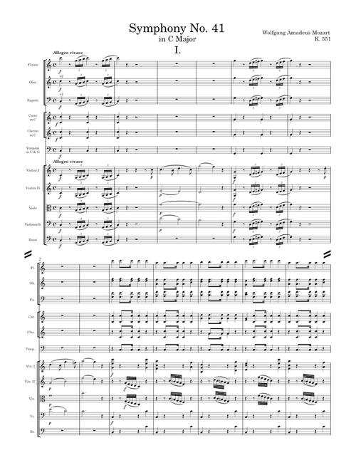 Symphony No. 41 in C Major, "Jupiter" - W. A. Mozart, K. 551