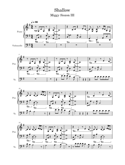Shallow - Piano and Cello (A Star is Born)