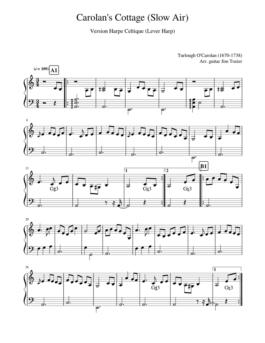 Carolan's Cottage (Slow Air) Turlough O'Carolan Jim Tozier Celtic