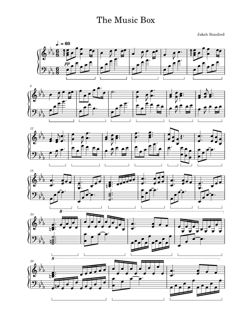 The Music Box Sheet Music For Piano (Solo) | Musescore.com