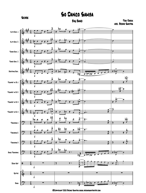 Jazz 'n' Samba (so Danco Samba) (Arr. Bruno Santos) - Antonio Carlos Jobim (Large Ensemble)