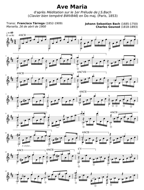 Ave Maria - J.S. Bach, C. Gounod - arr. Francisco Tarrega