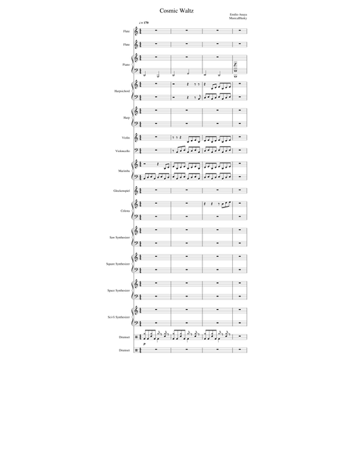 Cosmic Waltz sheet music arranged by MusicalHusky