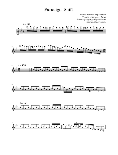 Liquid Tension Experiment - Paradigm Shift guitar and keyboard intro part