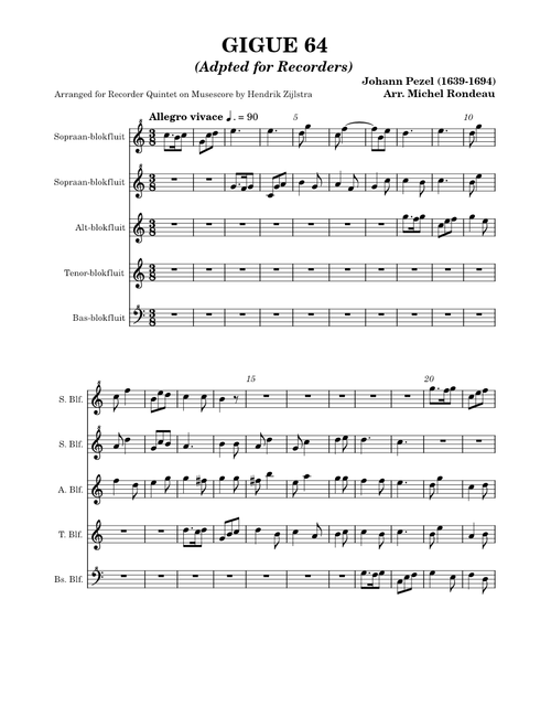 輸入譜Johann Pezel SixPieces for BrassChoir 輸入譜Johann Pezel SixPieces for BrassChoir 輸入譜Johann