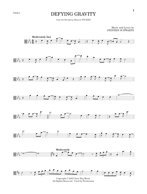 Defying Gravity (from Wicked) - Stephen Schwartz (Viola Solo)