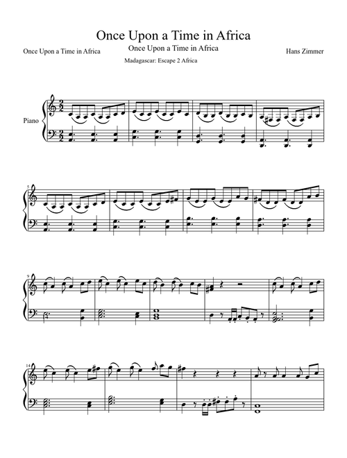 Once upon a Time in Africa - Madagascar - Hans Zimmer