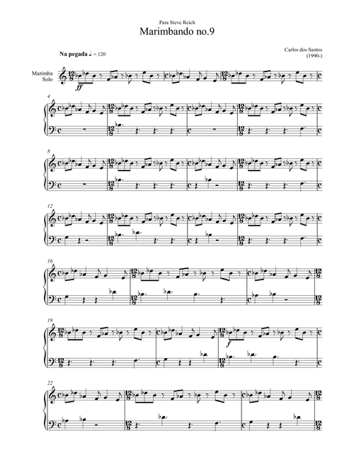 Marimbando no.9 for Marimba - Carlos dos Santos (Marimba Solo)