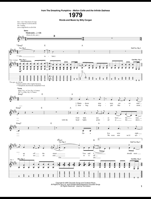 1979 - The Smashing Pumpkins (Guitar Tab)