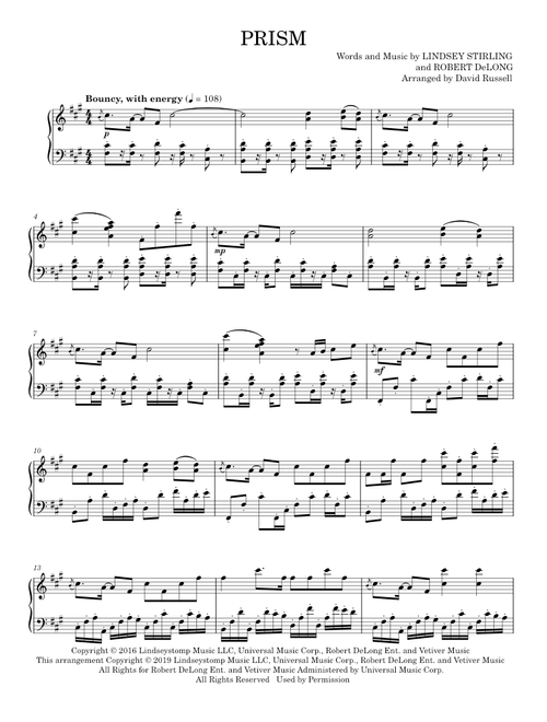 Prism - Lindsey Stirling (Piano Solo)