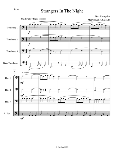 Strangers In The Night (Arr. McDonough A.S.C.A.P.) - Frank Sinatra (Brass Ensemble)