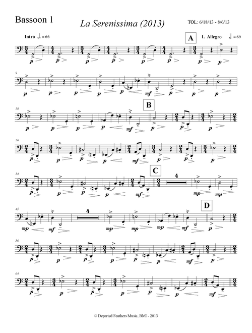 La Serenissima (2013) bassoon 1 - Thomas Oboe Lee (Bassoon Solo)