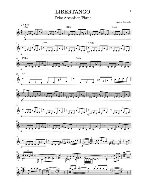 Libertango Trio: Accordion