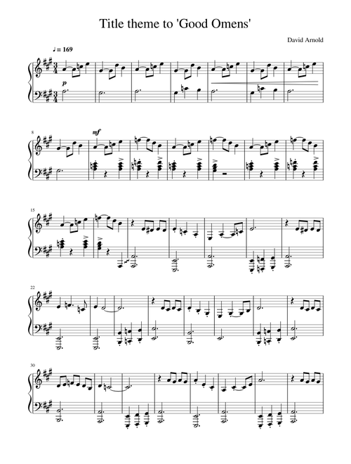 Title theme from 'Good Omens'
