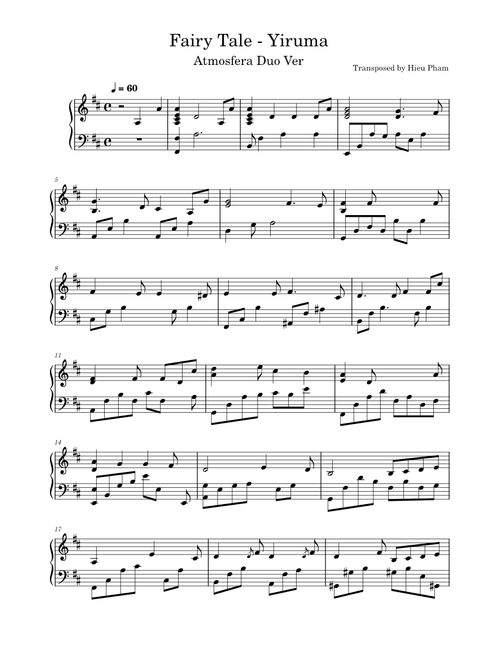 Fairy tale – Yiruma Fairy Tale – Yiruma (Atmosfera Duo Version)