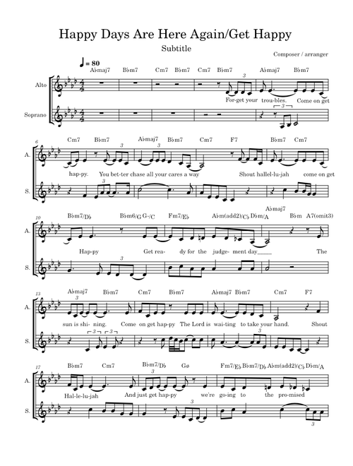Happy Days Are Here/Get Happy – Barbra Streisand