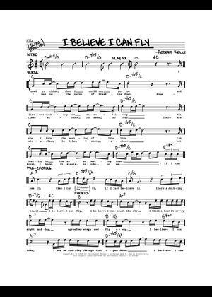 Play Official version of I believe i can fly Sheet Music by R