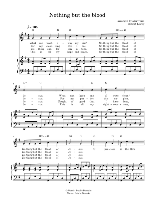 Nothing but the blood of Jesus – Robert Lowry