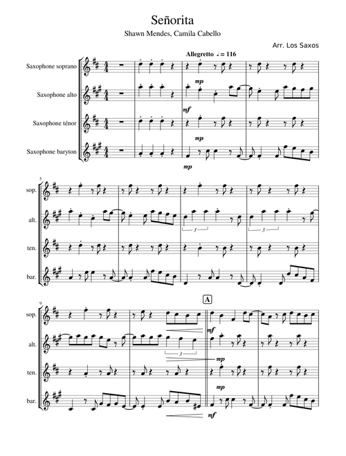 Senorita Sax SATB