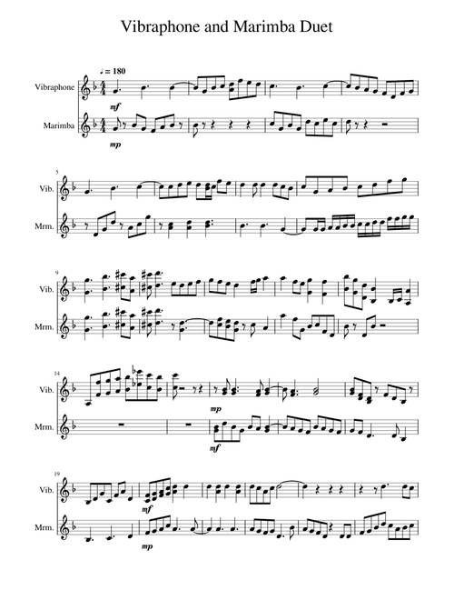 Vibraphone and Marimba Duet