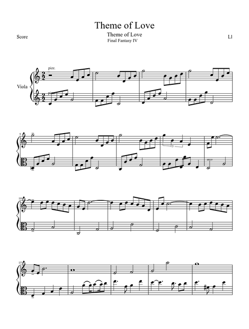 Final fantasy IV - Theme of love
