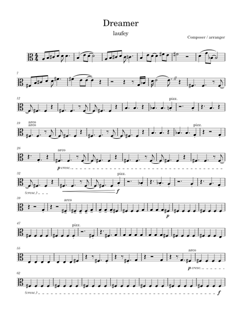 Dreamer – Laufey dreamer viola part