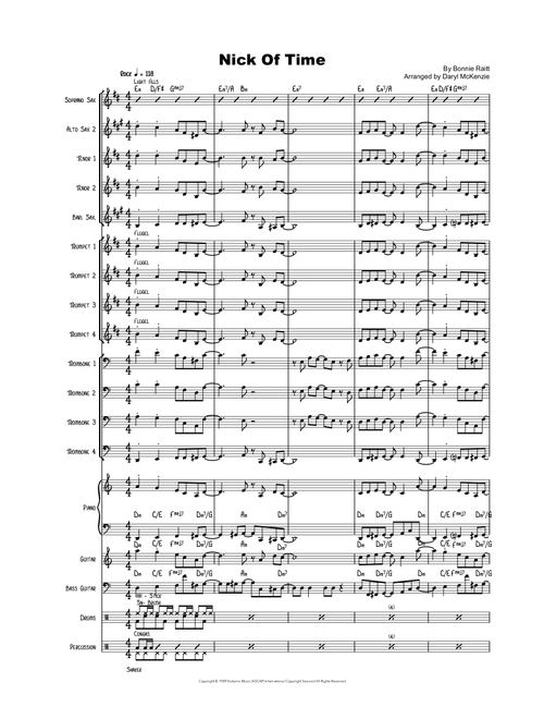 Nick Of Time (Arr. Daryl McKenzie) - Bonnie Raitt (Jazz Ensemble)