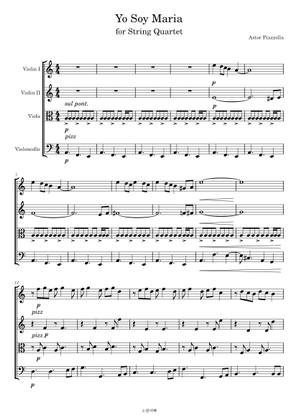 Yo Soy Maria - Astor Piazolla Sheet Music for Piano, Flute (Mixed