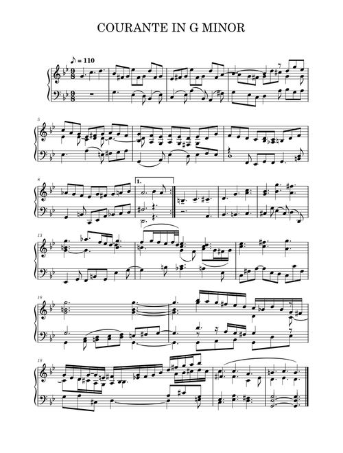 COURANTE IN G MINOR