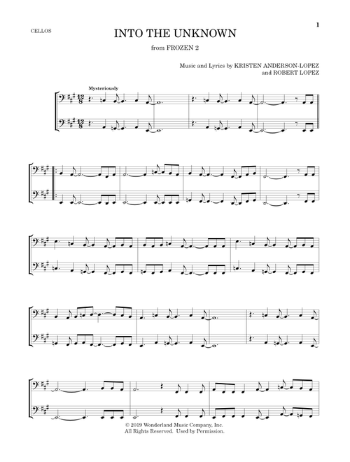 Into The Unknown (from Frozen 2) - Idina Menzel and AURORA (Cello Duet)