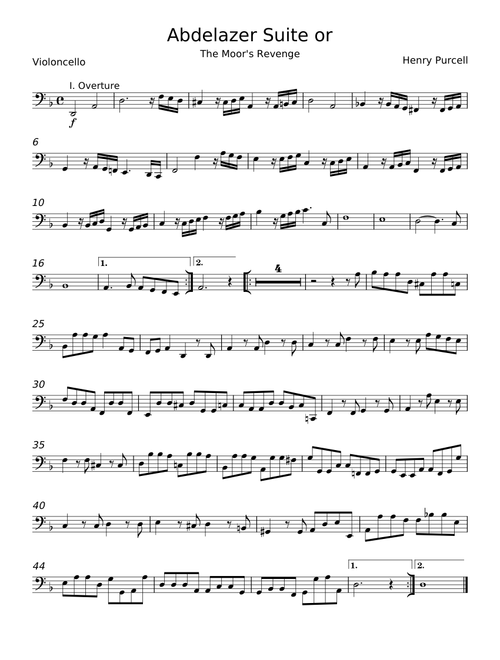 Suite of Abdelazer - Henry Purcell