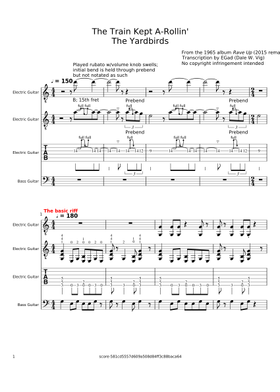 Free The Yardbirds sheet music | Download PDF or print on