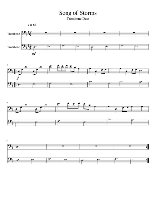 Song of Storms - Trombone Duet