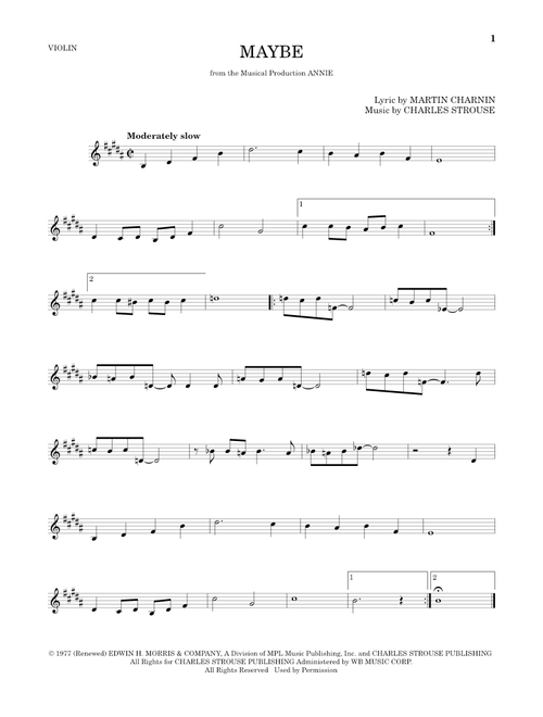 Maybe - Martin Charnin (Violin Solo)
