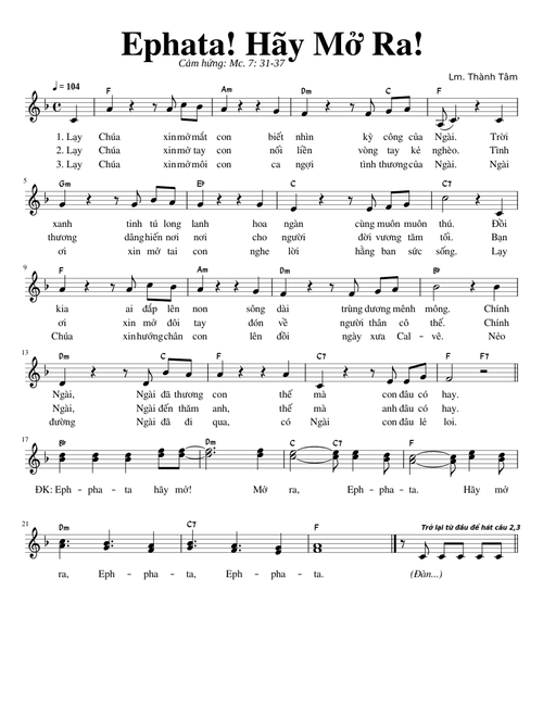 Ephata – Lm. Thành Tâm