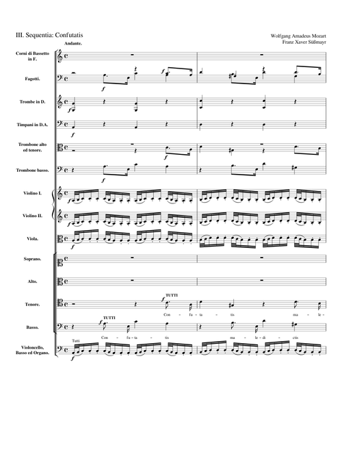 Requiem in D Minor, K. 626, III. Sequentia: Confutatis By W. A. Mozart