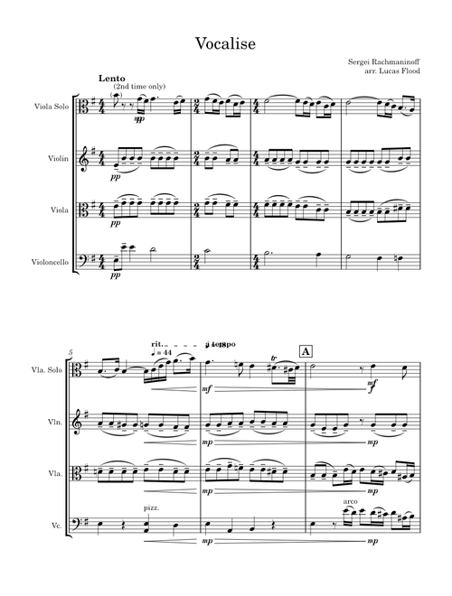 Vocalise Op. 34 No. 14 – Sergei Rachmaninoff