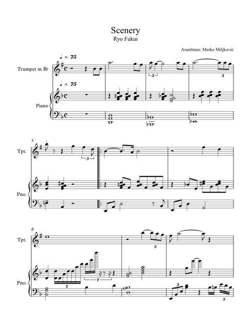 Scenery (Arr. Marcos) - Ryo Fukui (Trumpet Solo)