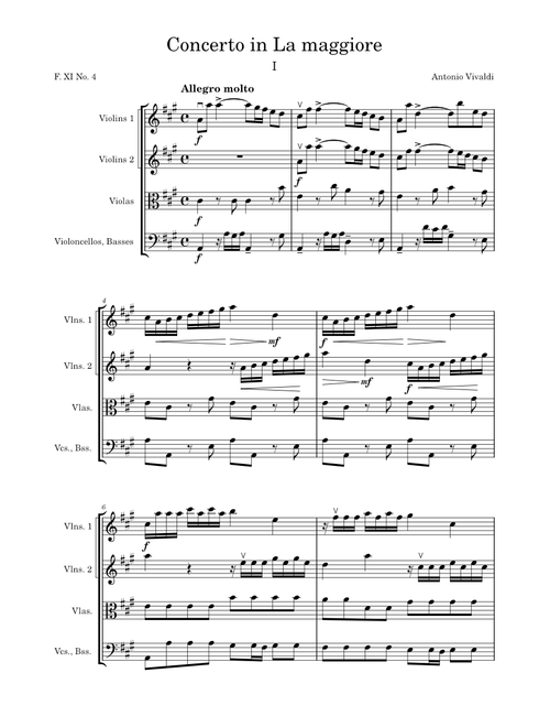 Vivaldi Concerto RV 158 Mvt 01