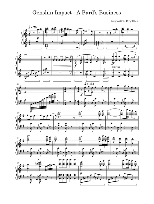 A Bard's Business – Yu-Peng Chen
